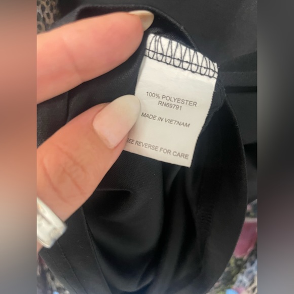 Sara Michelle one piece black shell with animal print floral sheer jacket XL - Picture 7 of 7